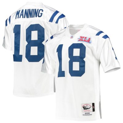 Peyton Manning Indianapolis Colts 2006 Throwback Retired Player Jersey - White