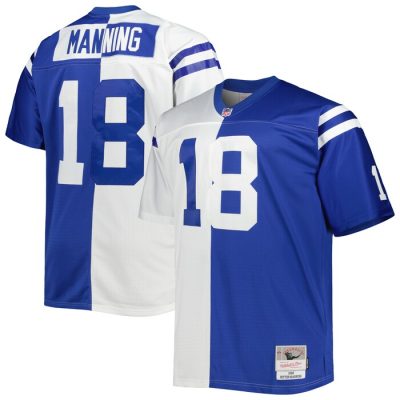 Peyton Manning Indianapolis Colts Split Legacy Retired Player Replica Jersey - White/Royal