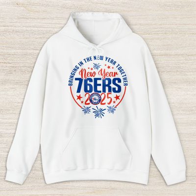 Philadelphia 76ers Happy New Year NBA Bringing In The New Year Together Unisex Hoodie TAH24042