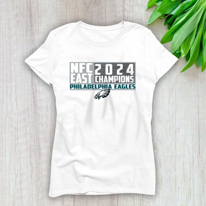 Philadelphia Eagles 2024 Nfc East Division Champions Locker Room Trophy Lady T-Shirt Women Tee LTL25098