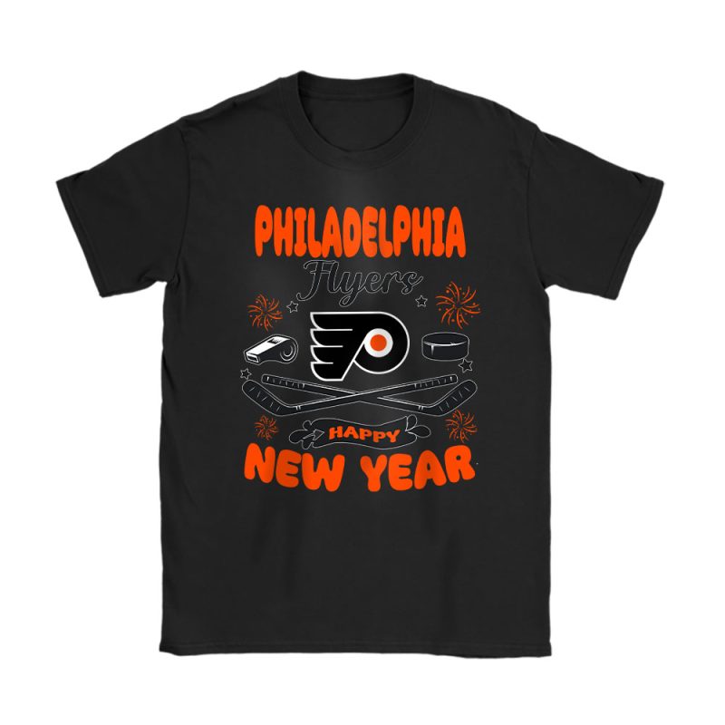 Philadelphia Flyers Happy New Year NHL Gift For Fan Unisex T-Shirt Cotton Tee TAT24031