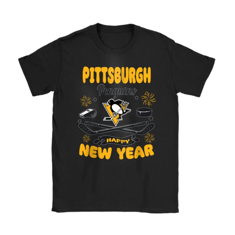 Pittsburgh Penguins Happy New Year NHL Gift For Fan Unisex T-Shirt Cotton Tee TAT24081