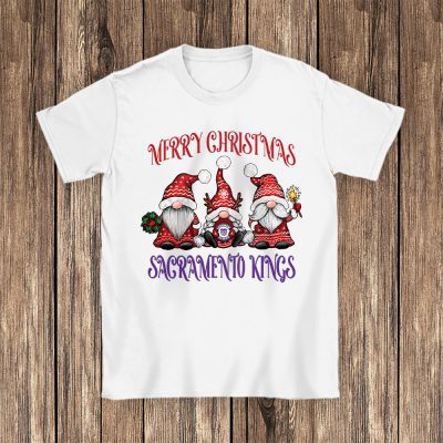 Sacramento Kings Merry Christmas NBA Gift For Fan Christmas Gnomes Unisex T-Shirt Cotton Tee TAT24292