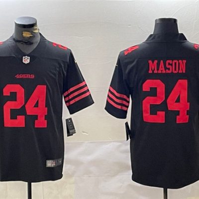 San Francisco 49ers #24 Jordan Mason Black Vapor Untouchable Limited Football Stitched Jersey