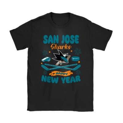 San Jose Sharks Happy New Year NHL Gift For Fan Unisex T-Shirt Cotton Tee TAT24136