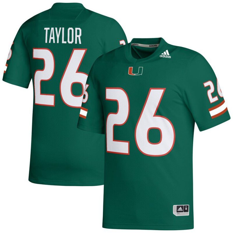 Sean Taylor Miami Hurricanes Retired Football Player Jersey - Green