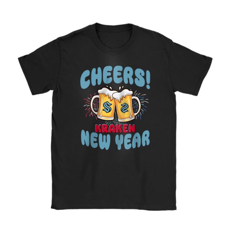 Seattle Kraken Happy New Year NHL Gift For Fan Hello 2025 Unisex T-Shirt Cotton Tee TAT24112