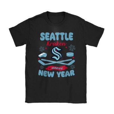 Seattle Kraken Happy New Year NHL Gift For Fan Unisex T-Shirt Cotton Tee TAT24117