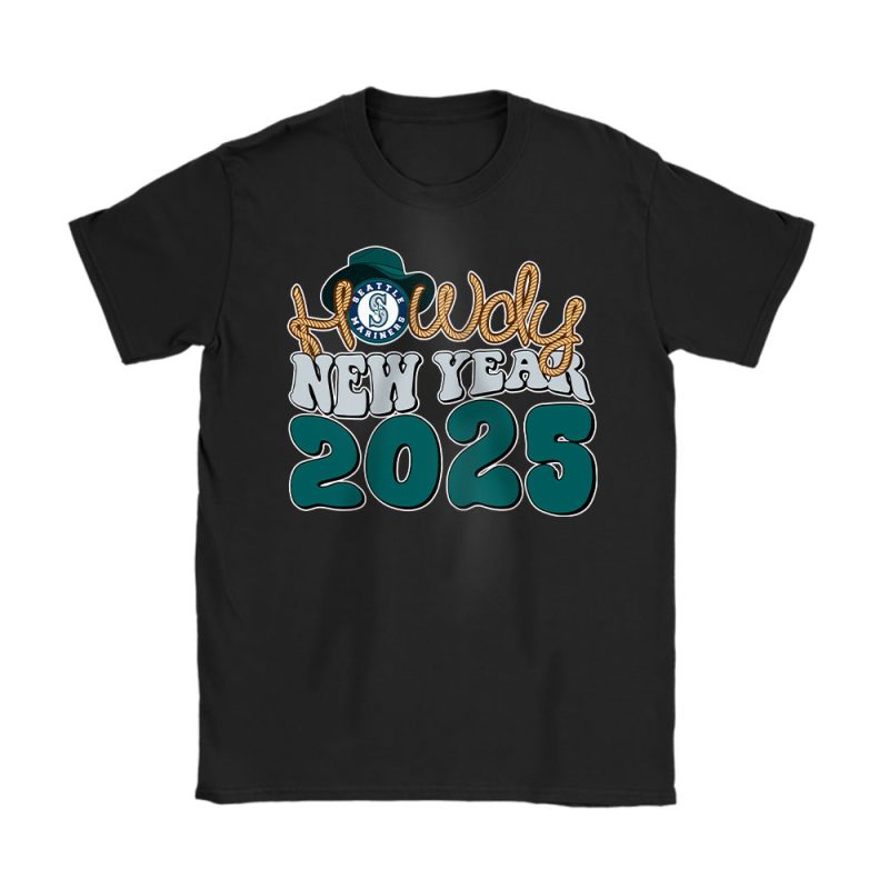 Seattle Mariners Howdy New Year MLB Gift For Fan Unisex T-Shirt Cotton Tee TAT24111