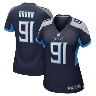 Shakel Brown Tennessee Titans Women Game Jersey - Navy