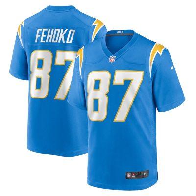 Simi Fehoko Los Angeles Chargers Game Jersey - Powder Blue