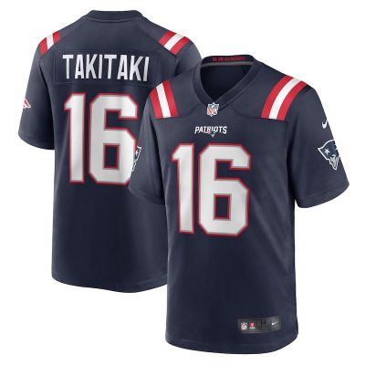 Sione Takitaki New England Patriots Game Jersey - Navy