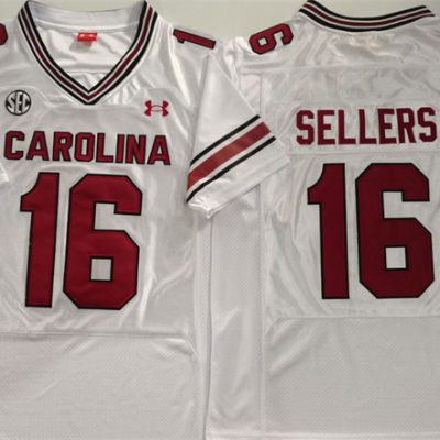 South Carolina Fighting Gamecocks #16 LaNorris Sellers White Stitched Jersey