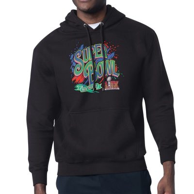 Super Bowl LIX Super Bowl Graphic Fleece Hoodie - Black