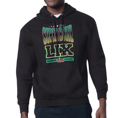 Super Bowl LIX Super Bowl Graphic Fleece Hoodie - Black