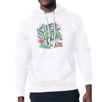 Super Bowl LIX Super Bowl Graphic Fleece Hoodie - White