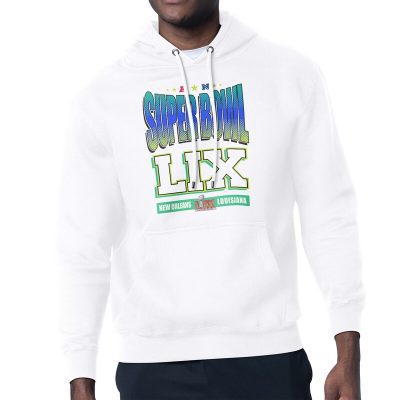 Super Bowl LIX Super Bowl Graphic Fleece Hoodie - White