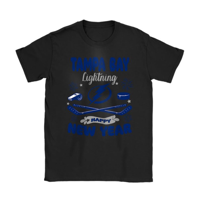 Tampa Bay Lightning Happy New Year NHL Gift For Fan Unisex T-Shirt Cotton Tee TAT24166