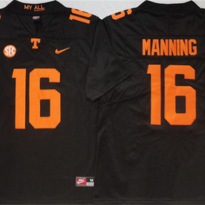 Tennessee Vols #16 Peyton Manning Black Stitched Jersey