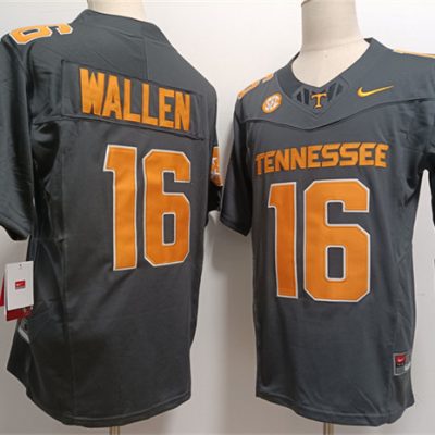 Tennessee Volunteers #16 Morgan Wallen Gray F.U.S.E Stitched Jersey