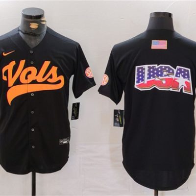 Tennessee Volunteers Black Team Big Logo Stitched Jersey