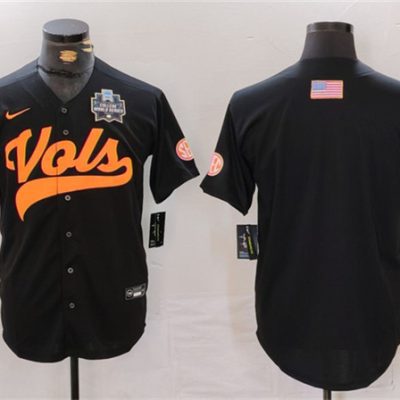 Tennessee Volunteers Black With Patch Stitched Jersey