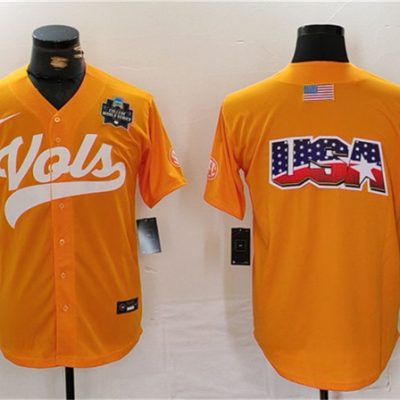 Tennessee Volunteers Orange Team Big Logo With Patch Stitched Jersey