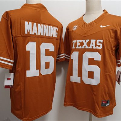 Texas Longhorns #16 Arch Manning Orange F.U.S.E. Stitched Jersey