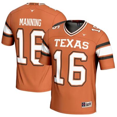 Texas Longhorns #16 Arch Manning Orange Stitched Jersey