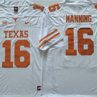 Texas Longhorns #16 Arch Manning White Stitched Jersey