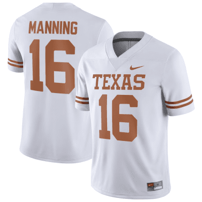 Texas Longhorns #16 Arch Manning White Stitched Jersey