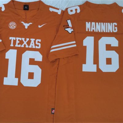 Texas Longhorns #16 Peyton Manning Orange F.U.S.E. Stitched Jersey