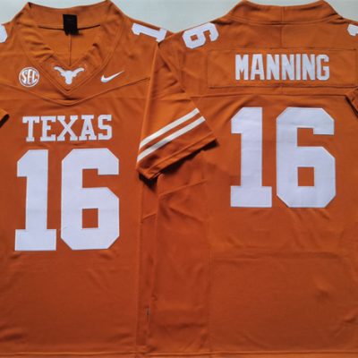 Texas Longhorns #16 Peyton Manning Orange F.U.S.E. Stitched Jersey