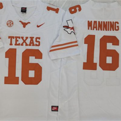 Texas Longhorns #16 Peyton Manning White 2023 F.U.S.E Stitched Jersey