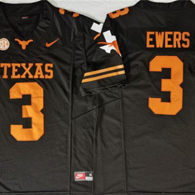 Texas Longhorns #3 Quinn Ewers Black F.U.S.E. Stitched Jersey