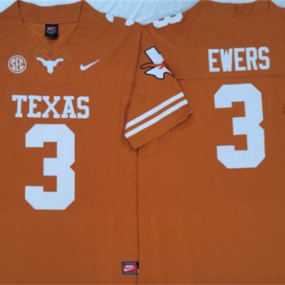 Texas Longhorns #3 Quinn Ewers Orange F.U.S.E. Stitched Jersey