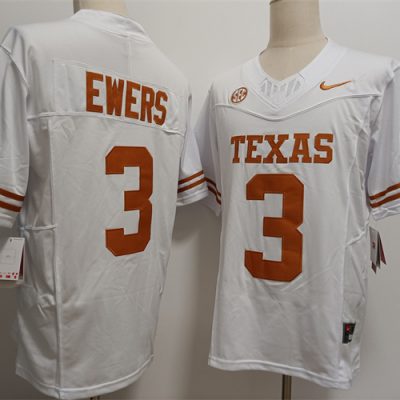 Texas Longhorns #3 Quinn Ewers White F.U.S.E Stitched Jersey