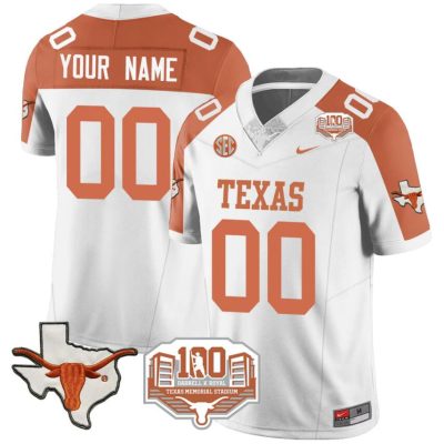 Texas Longhorns Active Player Custom Inverted 2024 F.U.S.E. 100 years of Darrell K Royal Vapor Limited Stitched Jersey