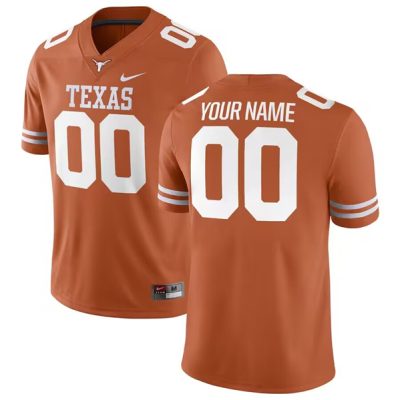 Texas Longhorns Active Player Custom Orange Stitched Game Jersey