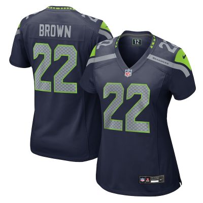 Tre Brown Seattle Seahawks Women Team Game Jersey - College Navy