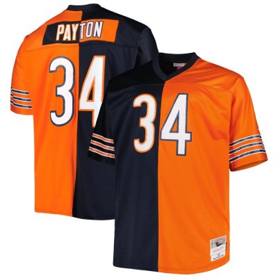 Walter Payton Chicago Bears Split Legacy Retired Player Replica Jersey - Navy/Orange