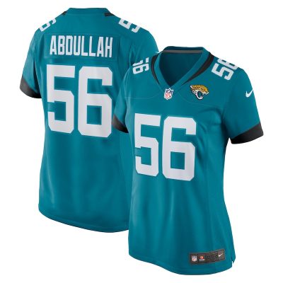 Yasir Abdullah Jacksonville Jaguars Women Team Game Jersey - Teal