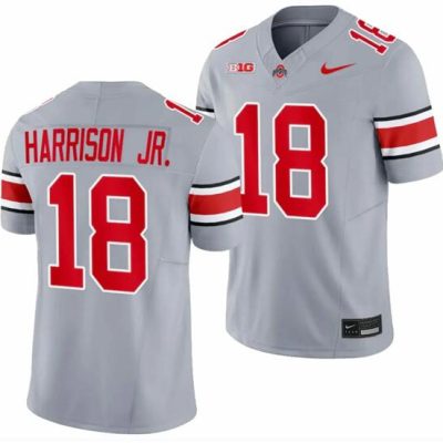 Youth's Ohio State Buckeyes #18 Marvin Harrison JR. Gray 2023 F.U.S.E. Limited Stitched Jersey