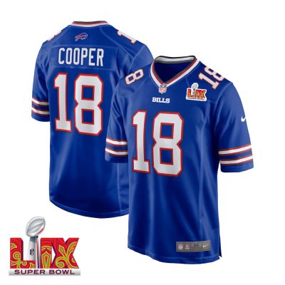 Amari Cooper #18 Buffalo Bills Super Bowl LIX Jersey - Men's - Royal