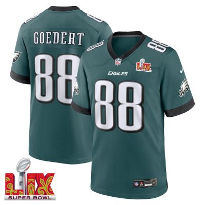 Dallas Goedert #88 Philadelphia Eagles Super Bowl LIX Jersey - Men's - Midnight Green