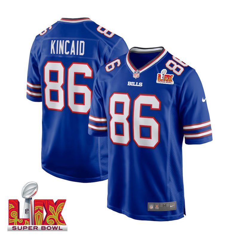 Dalton Kincaid #86 Buffalo Bills Super Bowl LIX Jersey - Men's - Royal