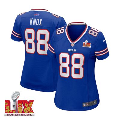 Dawson Knox #88 Buffalo Bills Super Bowl LIX Women's Jersey - Royal