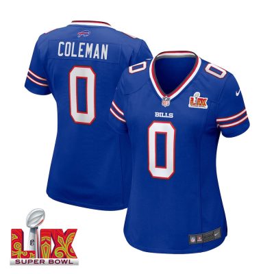 Keon Coleman #0 Buffalo Bills Super Bowl LIX Women's Jersey - Royal