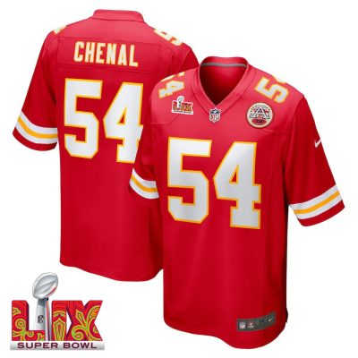 Leo Chenal #54 Kansas City Chiefs Super Bowl LIX Jersey - Men's - Red