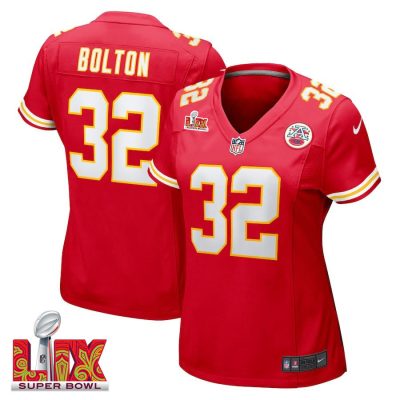 Nick Bolton #32 Kansas City Chiefs Super Bowl LIX Women's Jersey - Red